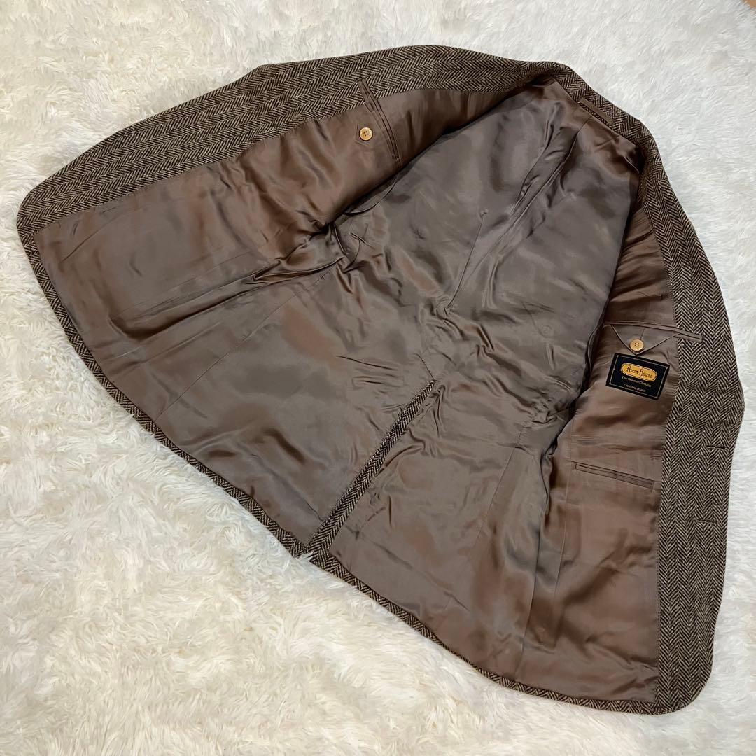 【極美品】Avon House ヘリンボーン ツイードジャケット ブラウン