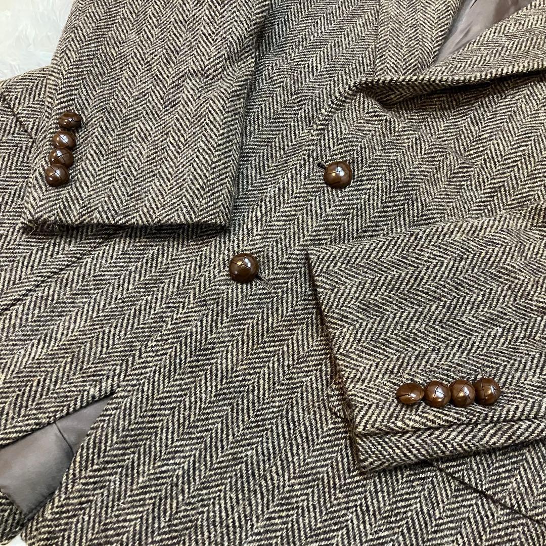 【極美品】Avon House ヘリンボーン ツイードジャケット ブラウン