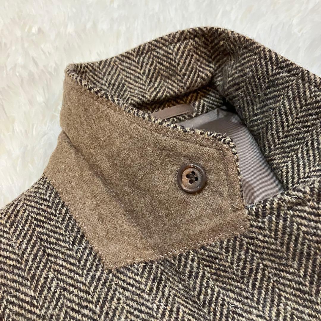 【極美品】Avon House ヘリンボーン ツイードジャケット ブラウン