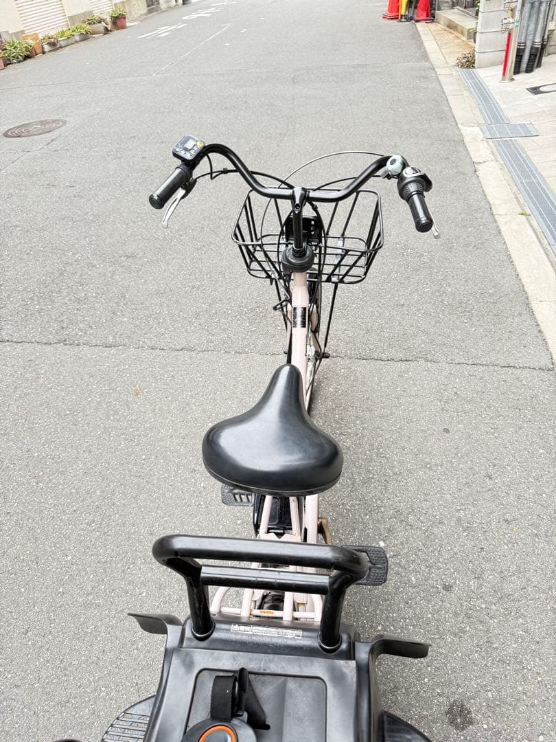 子供乗せ　パナソニック　電動アシスト自転車 チャイルドシート付き ピンク