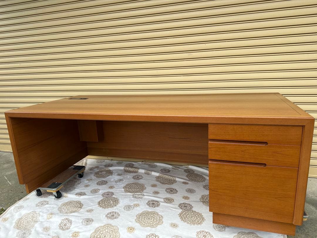 天童木工 最高級 プレジデント 社長 役員 書斎 片袖 デスク 机　※※