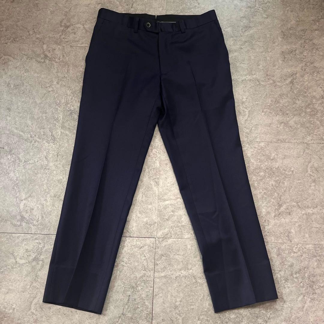 ナノユニバース スリーピース セットアップ シルク 光沢感 ネイビー　46