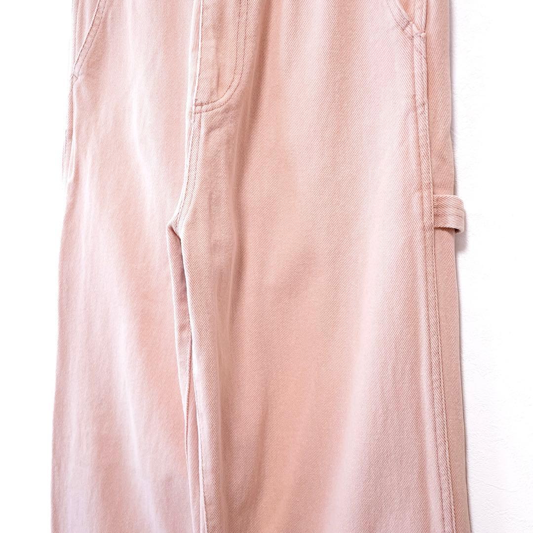 美品 SHENERY ペインターデニムパンツ ワイド ゆったり ピンク