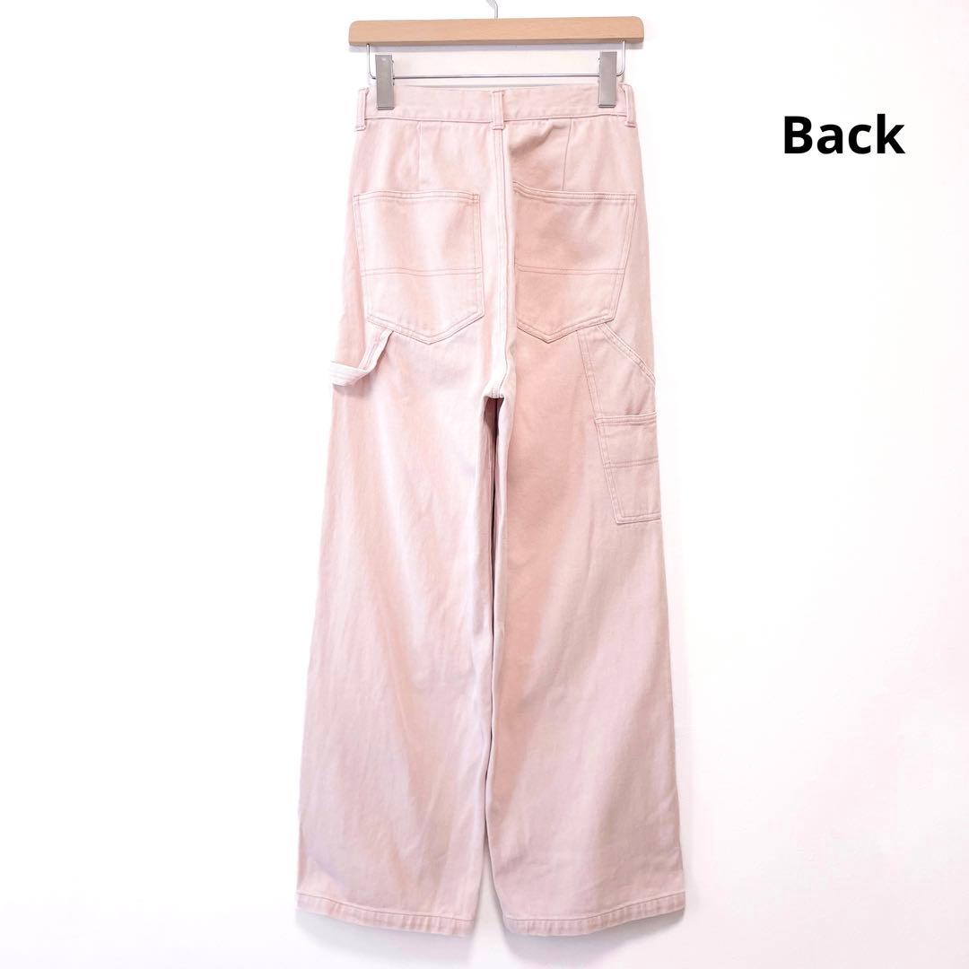 美品 SHENERY ペインターデニムパンツ ワイド ゆったり ピンク