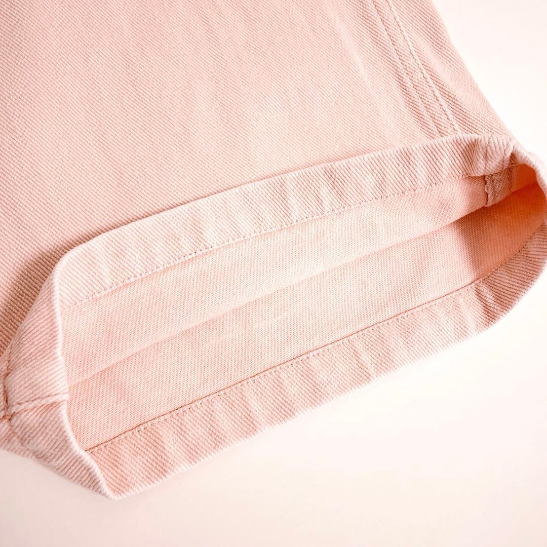 美品 SHENERY ペインターデニムパンツ ワイド ゆったり ピンク