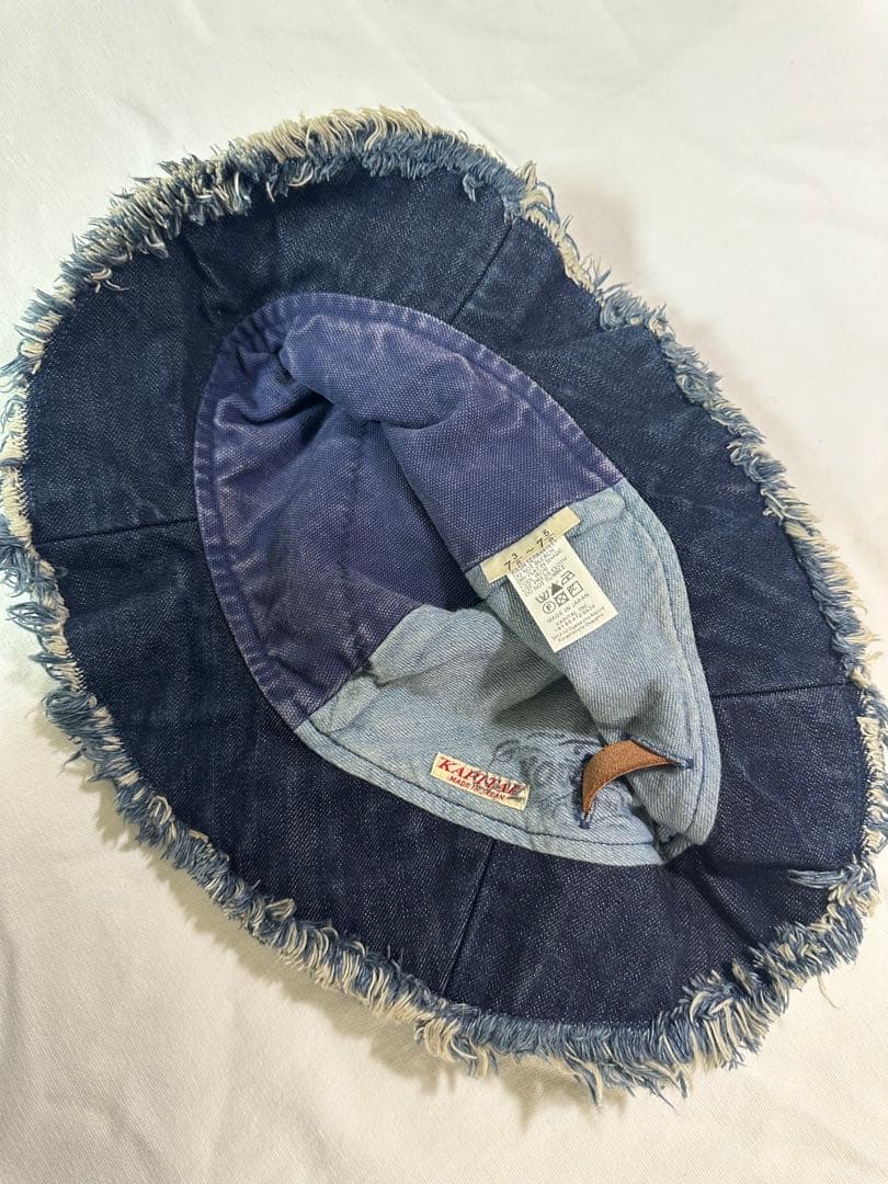 KAPITAL パッチワークフリンジデニムハット