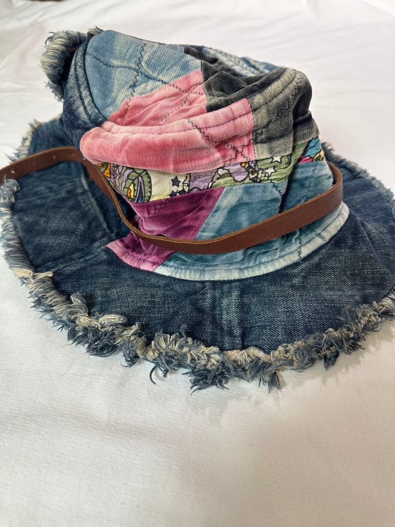 KAPITAL パッチワークフリンジデニムハット