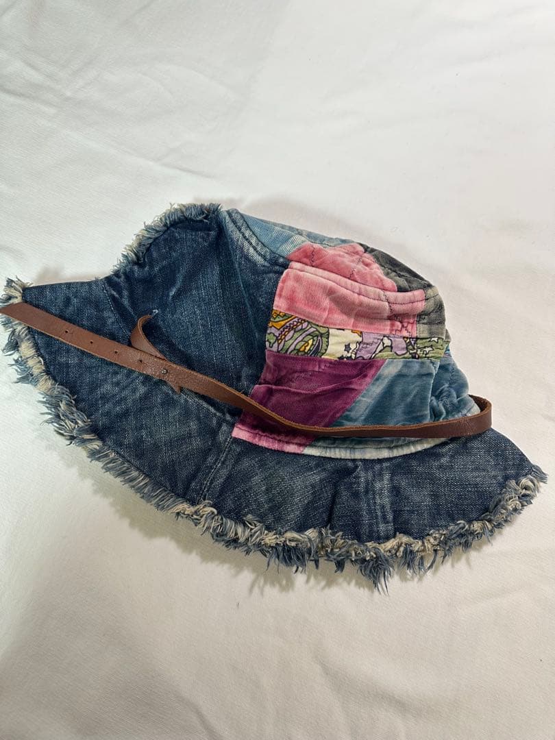 KAPITAL パッチワークフリンジデニムハット