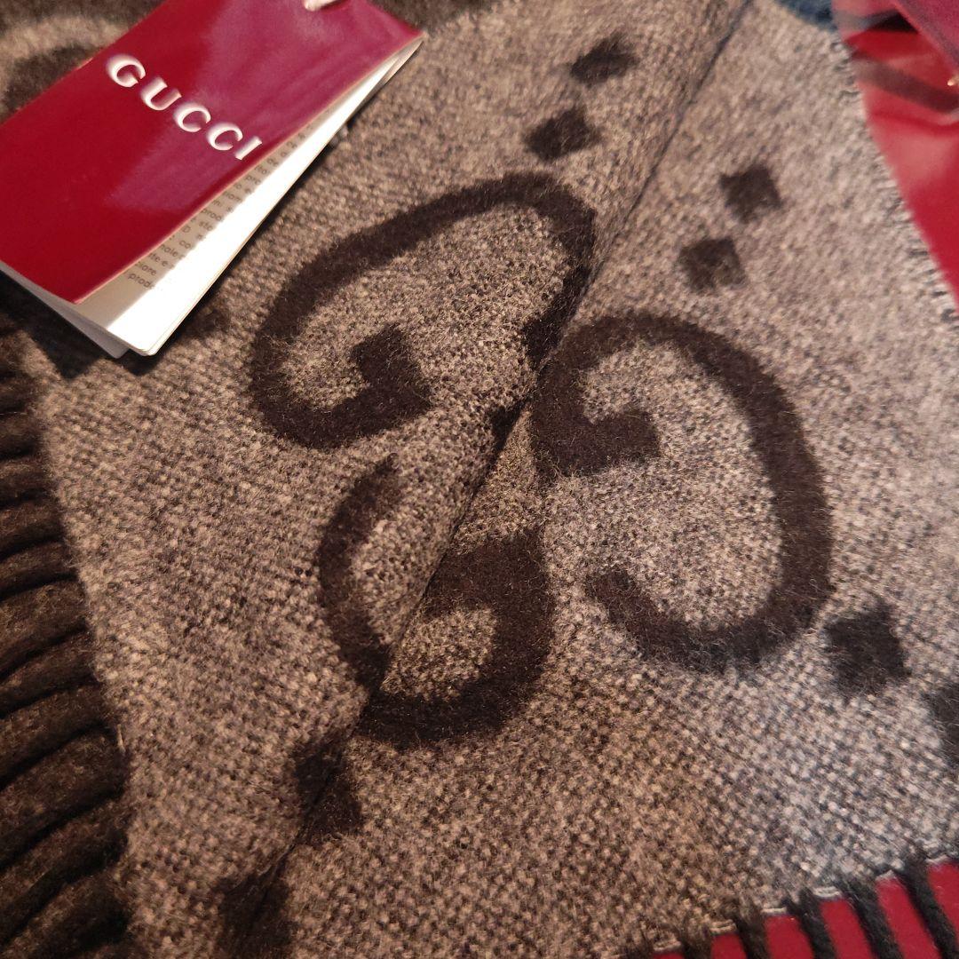❤新品箱袋付き❤定価約15万❤GUCCI マフラー ショール　カシミア100％黒