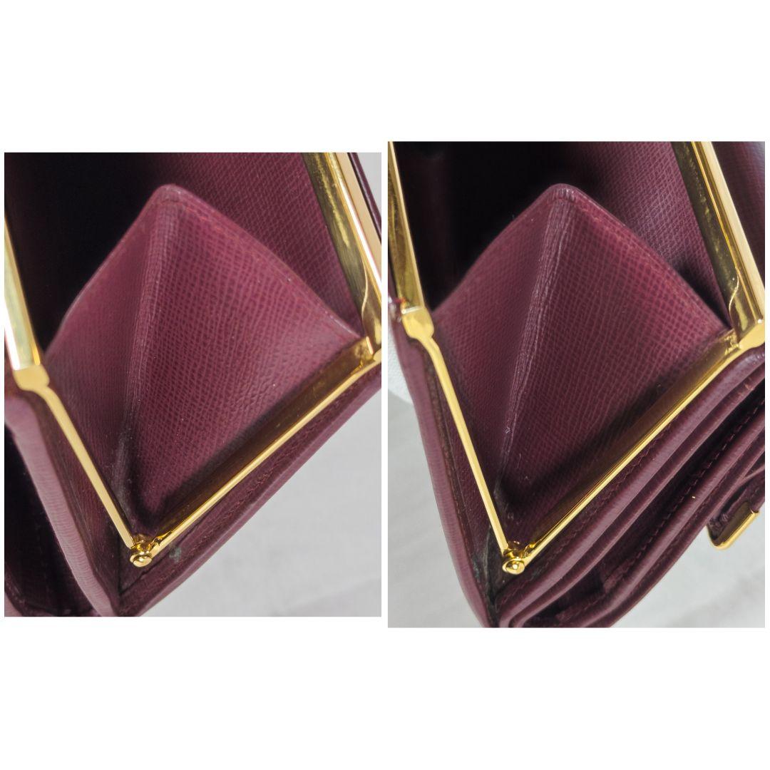 【極美品】 カルティエ　三つ折り財布 がま口 コンパクトウォレット 付属品完備