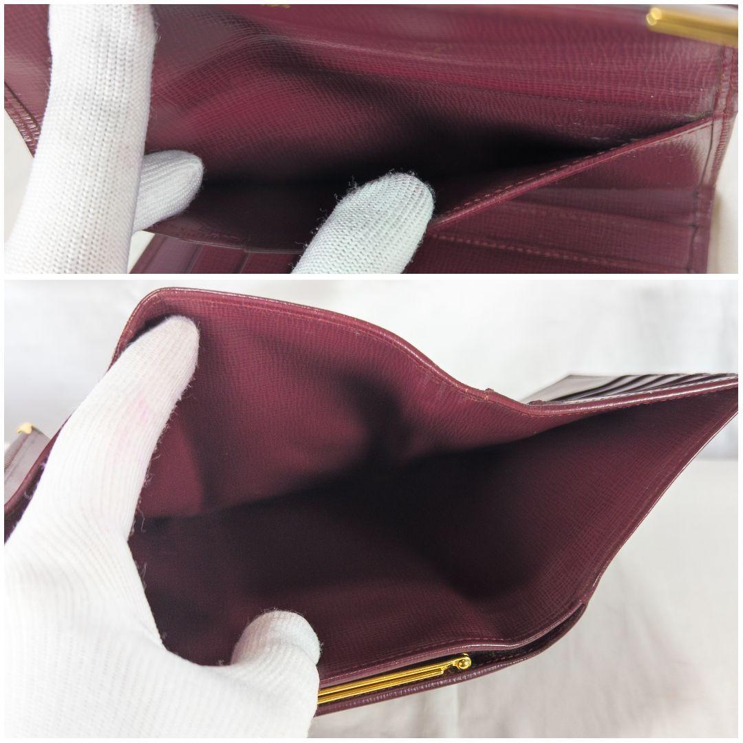 【極美品】 カルティエ　三つ折り財布 がま口 コンパクトウォレット 付属品完備