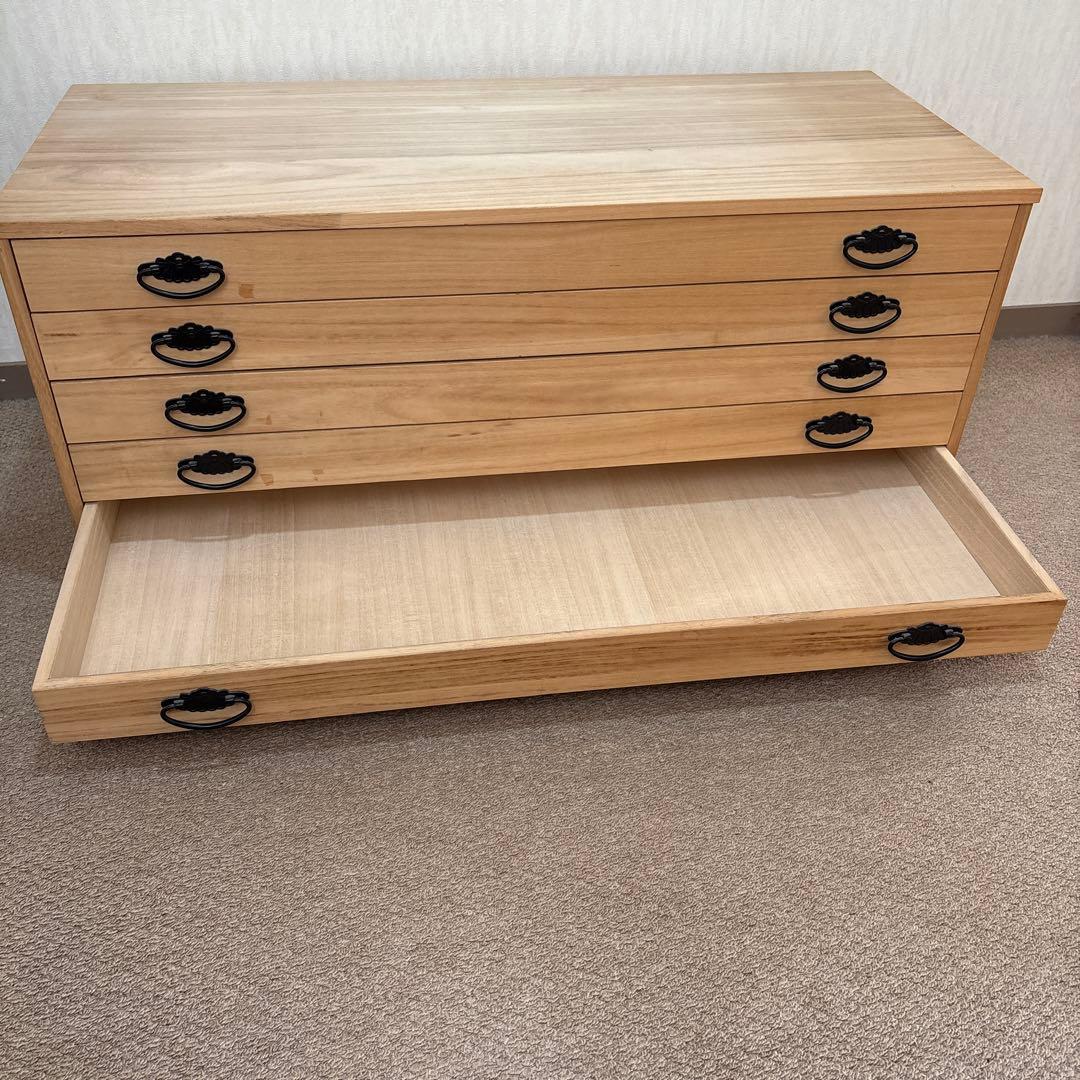 5段桐ダンス　桐箪笥　着物タンス