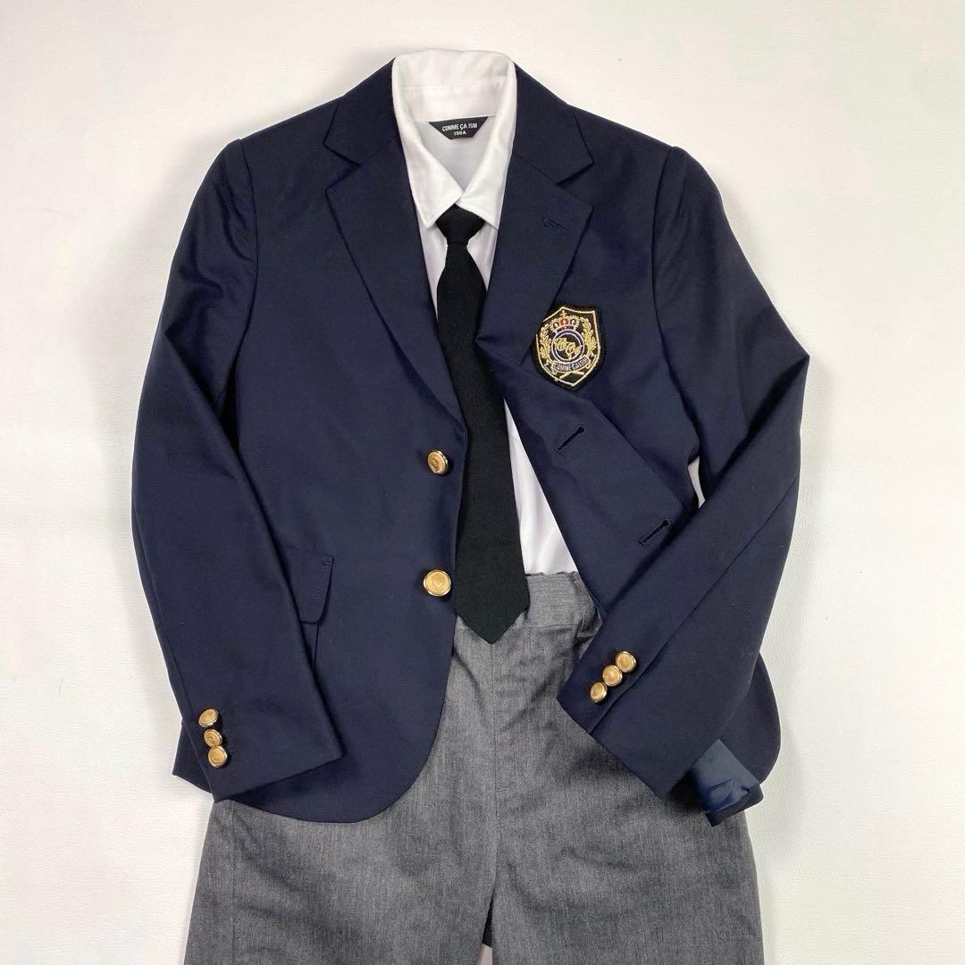 美品✨コムサイズム　150 フォーマルセットアップスーツ4点　卒業式　紺ブレザー