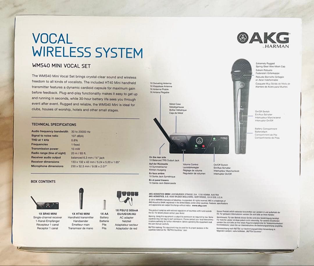 【AKG】WMS40 PRO MINI VOCAL SET（JP1）