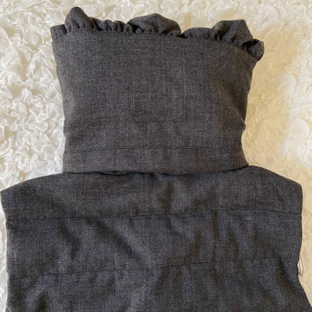 ウールカシミヤダウンベスト♡マーレンダム♡バイカラー♡40♡黒♡グレー♡2way