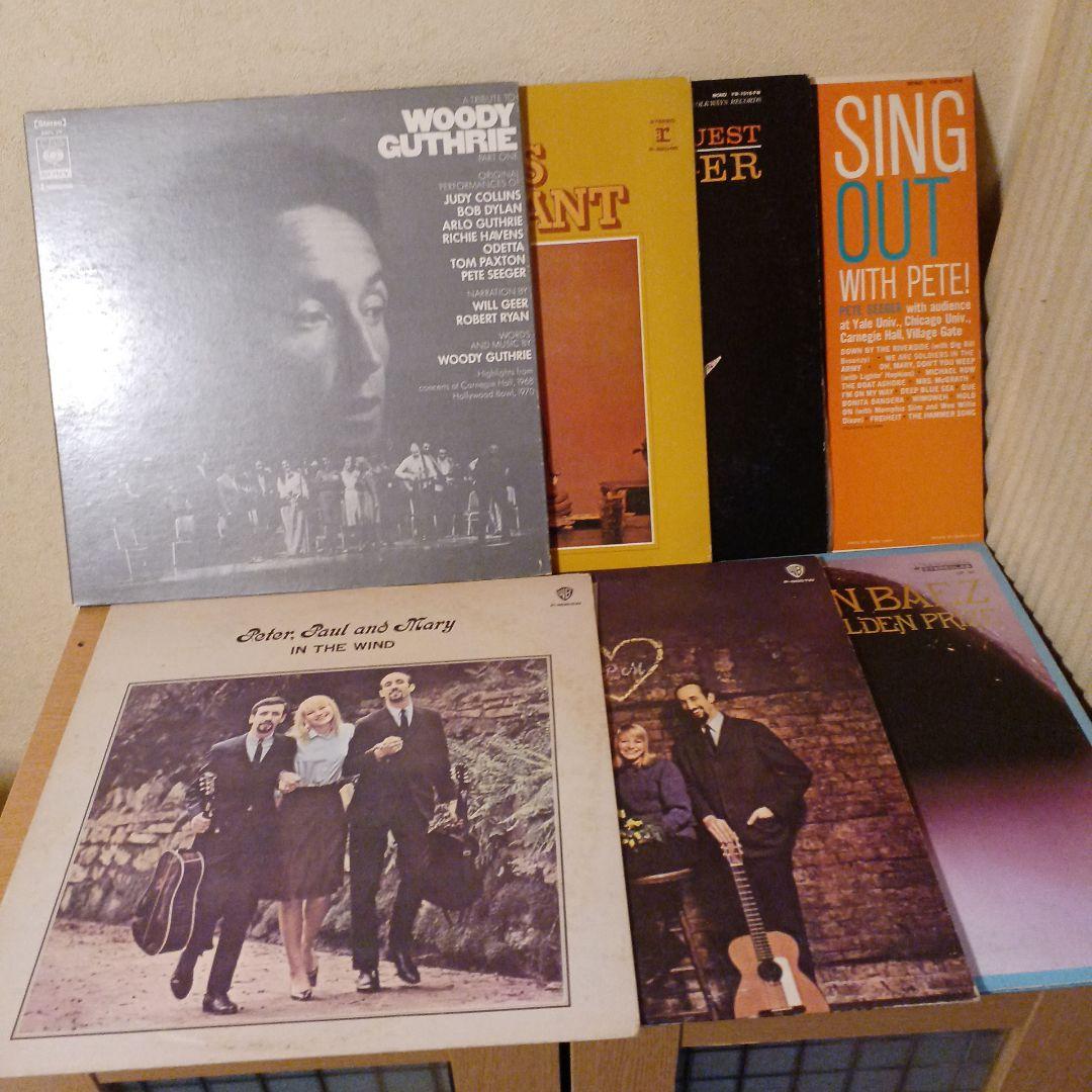LPレコードまとめ… フォークソングの歴史をたどる… アルバム７枚になります…