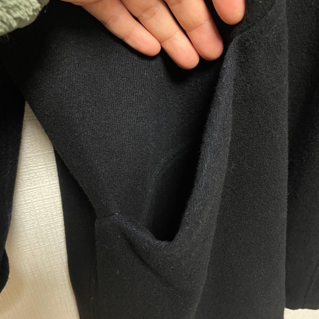 MITTAN なめらか半纏ロングコート　黒　ブラック　2 カシミヤ ミッタン