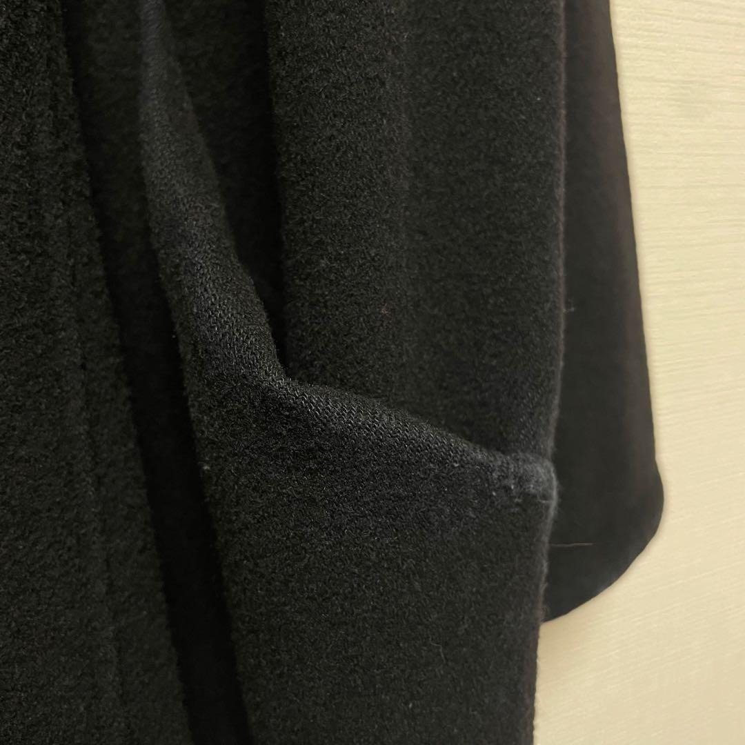 MITTAN なめらか半纏ロングコート　黒　ブラック　2 カシミヤ ミッタン