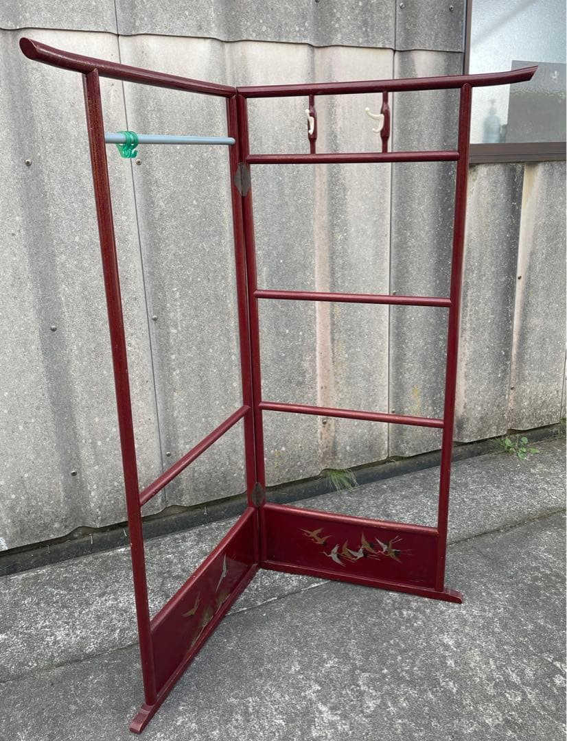 稀少/古道具/当時物/無垢材/木製/衣紋掛け/衣桁/着物掛け/31