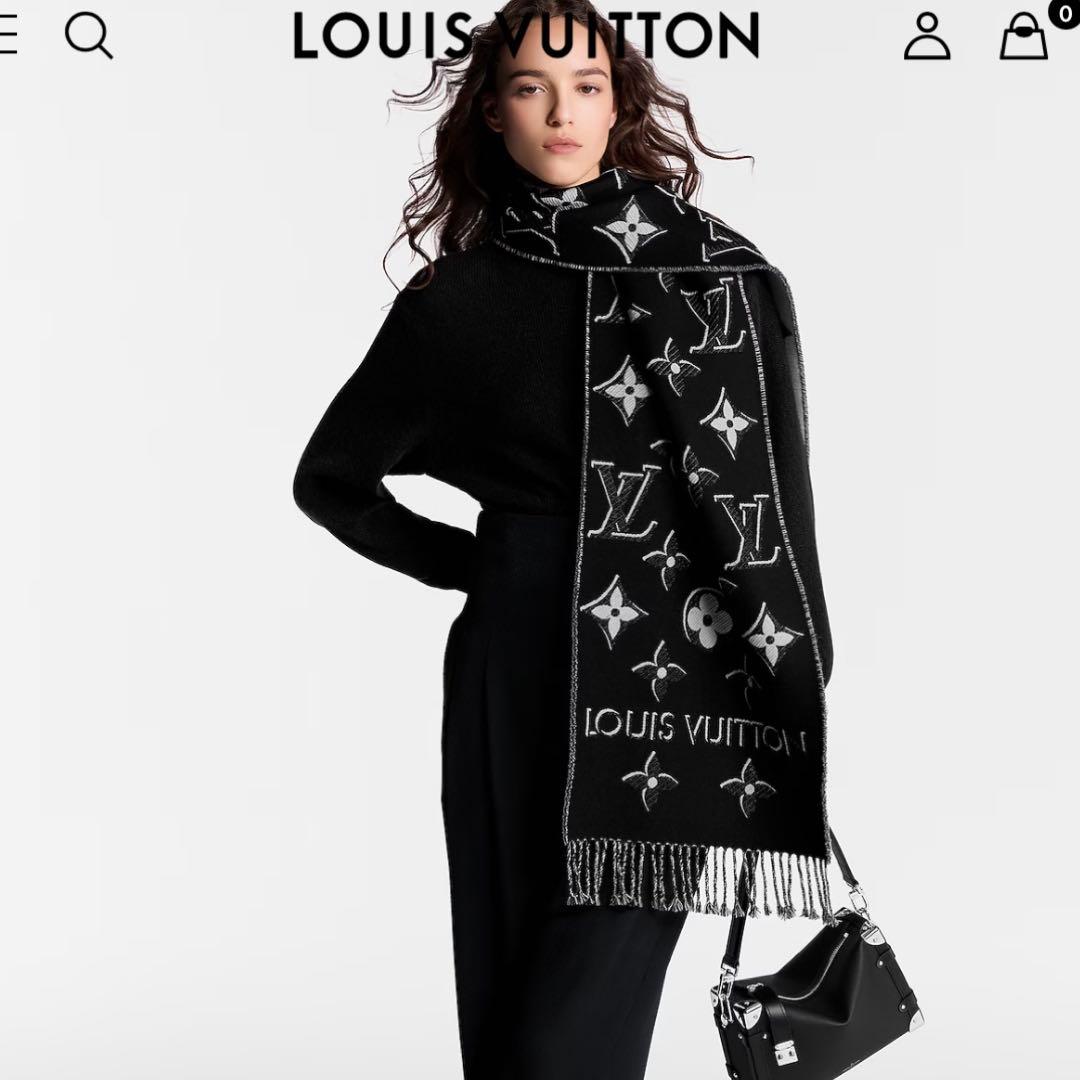 LOUIS VUITTON ロゴ入りマフラー