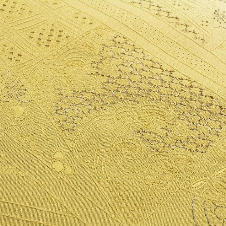 裄６６ｃｍ　エクリュの【三大刺繍】 ～相良・蘇州・スワトウ～　新品の訪問着です