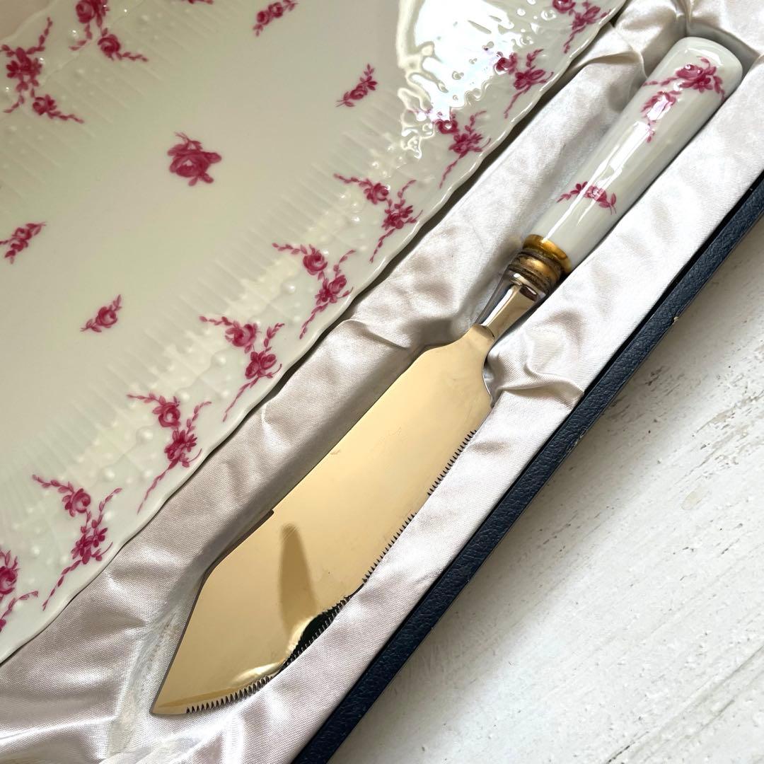 希少 リモージュ ジョル ジュボワイエ バガテル ロングプレート＆ナイフセット