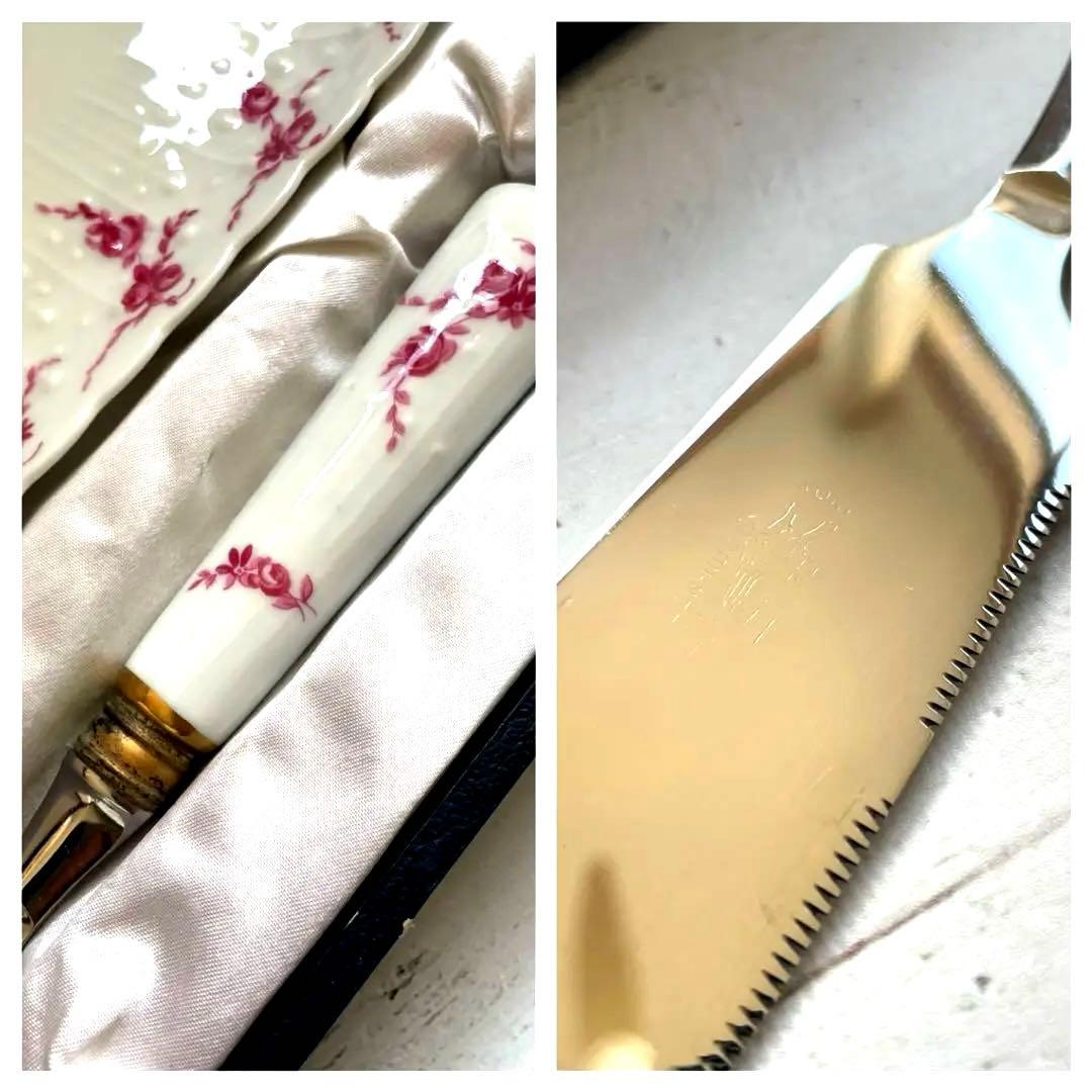 希少 リモージュ ジョル ジュボワイエ バガテル ロングプレート＆ナイフセット