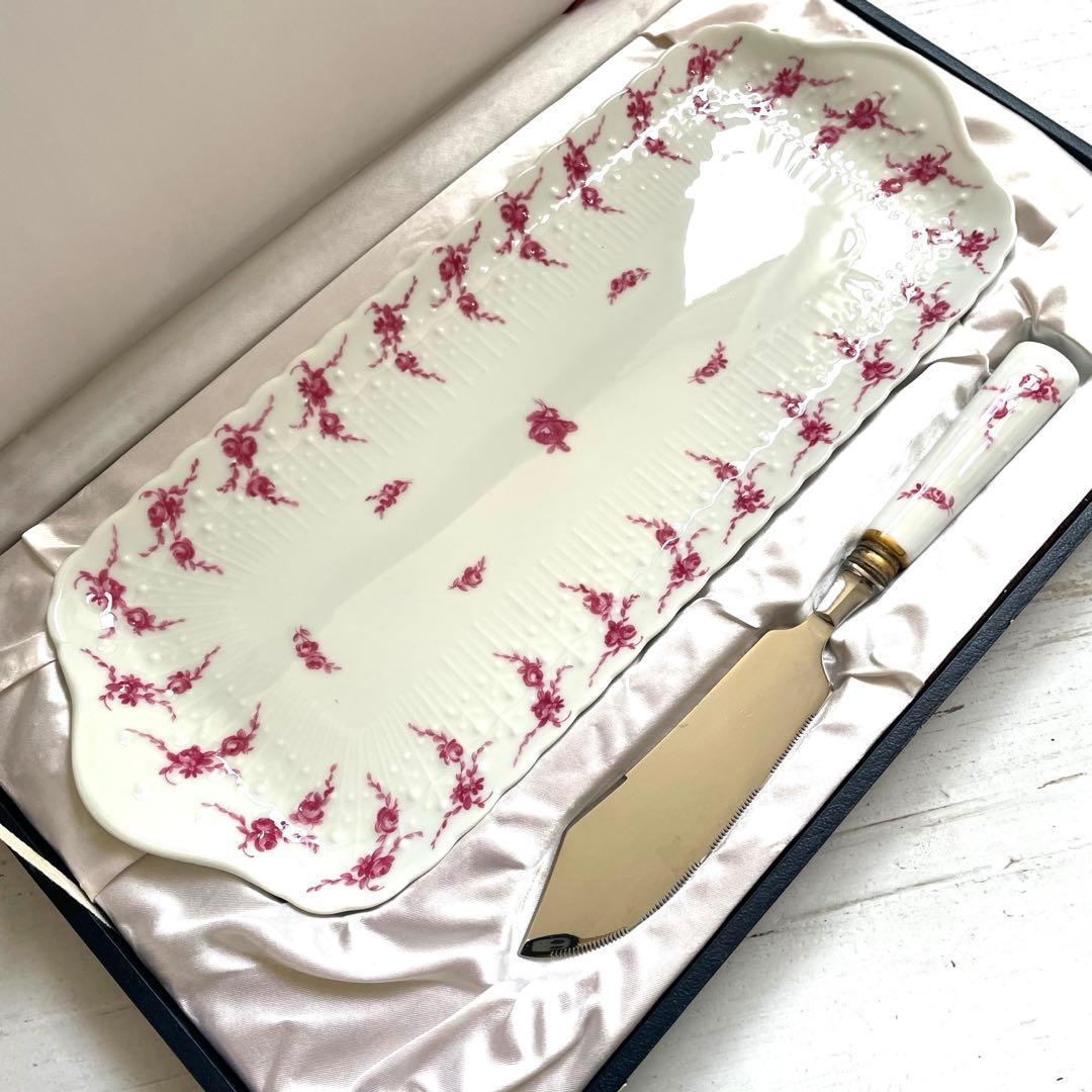 希少 リモージュ ジョル ジュボワイエ バガテル ロングプレート＆ナイフセット