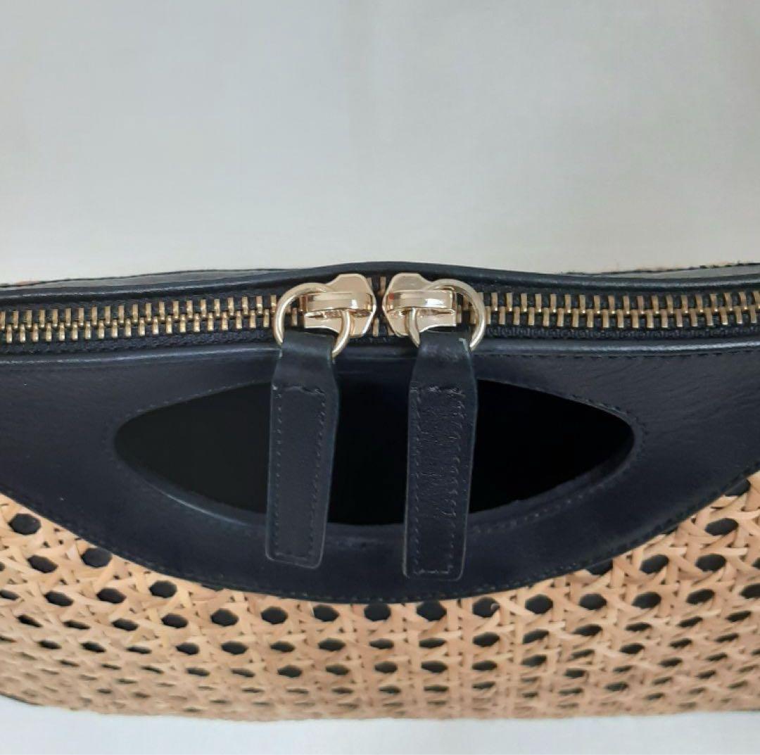 【PELLICO/ペリーコ】 レザー×ラフィア かごバッグ