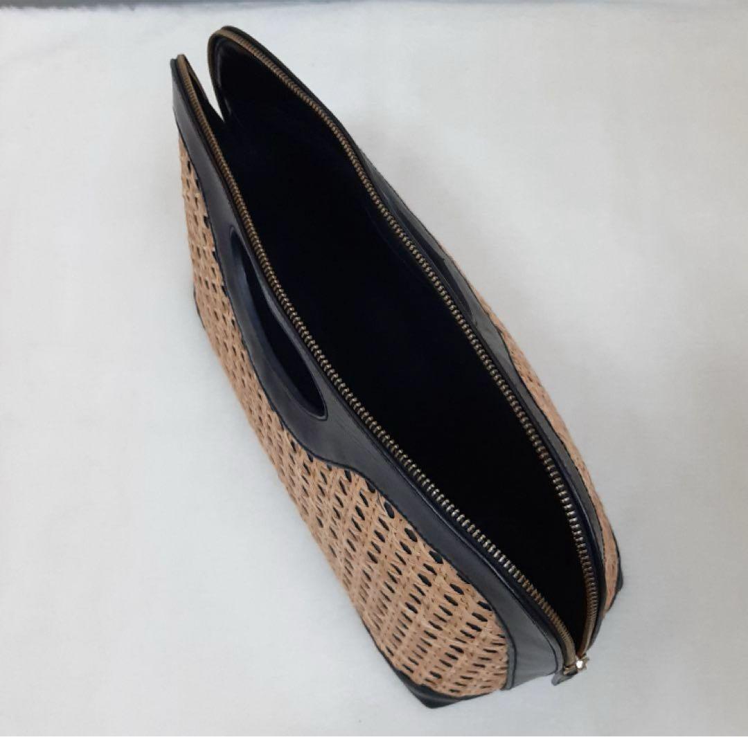 【PELLICO/ペリーコ】 レザー×ラフィア かごバッグ