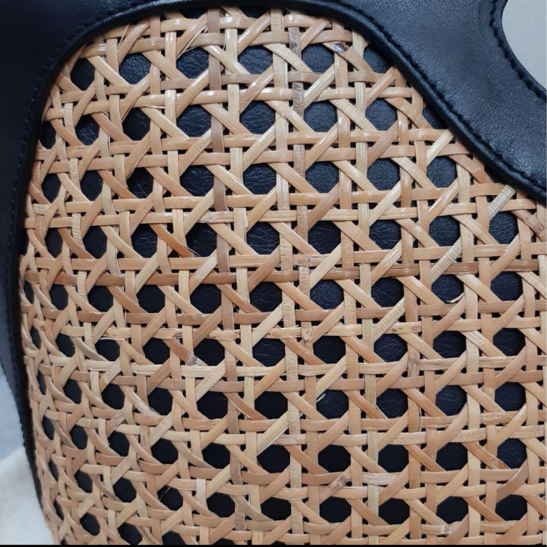 【PELLICO/ペリーコ】 レザー×ラフィア かごバッグ