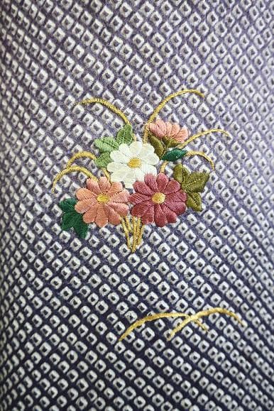 ★専用★未使用品 付け下げ 付下げ 総絞り 紫 刺繍 身丈159cm 裄丈65