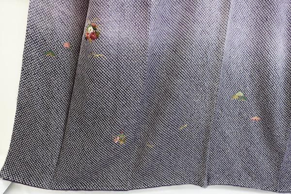 ★専用★未使用品 付け下げ 付下げ 総絞り 紫 刺繍 身丈159cm 裄丈65