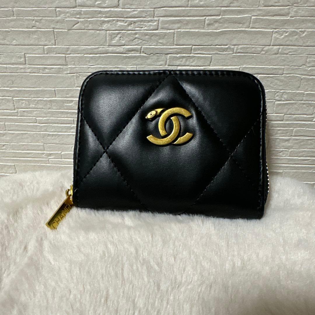 CHANEL 黒 レザー ノベルティ ケース