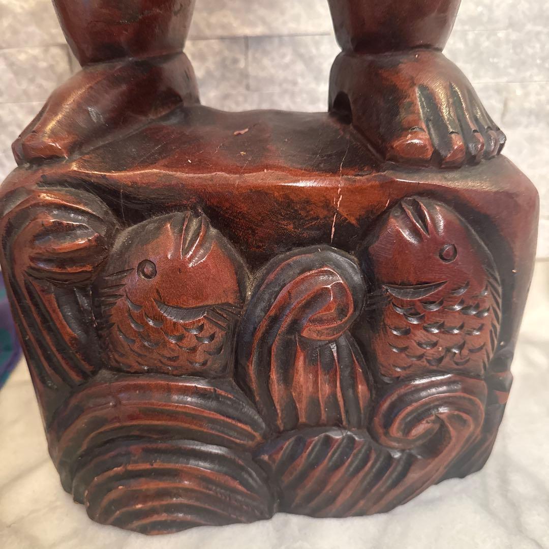 ら*)様 木彫り　大国天様　恵比寿様