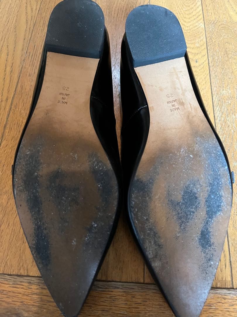 OHGA ブラック ポインテッドトゥパンプス