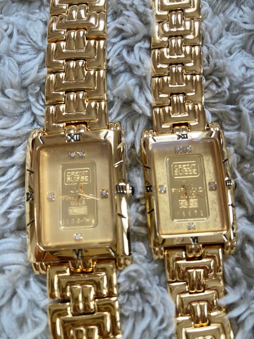 エルジン　ELGIN 金　ゴールド　金属ベルト時計 2本セット