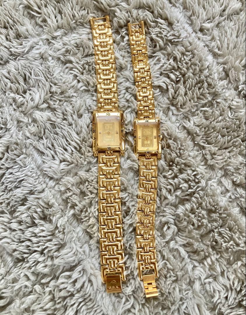 エルジン　ELGIN 金　ゴールド　金属ベルト時計 2本セット