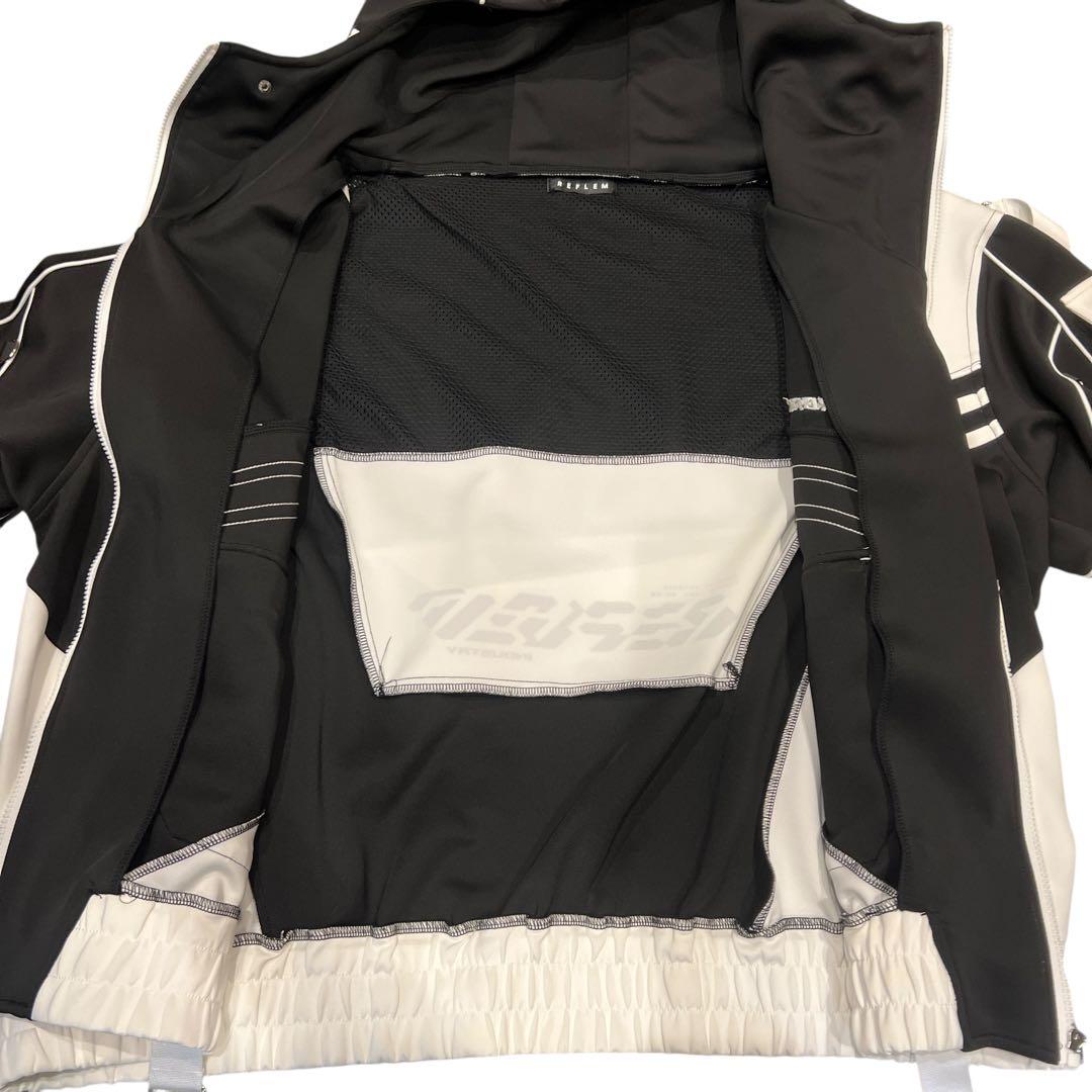 (￣∀￣)『REFLEMレフレム』サイバー切替ハイネックジャージパーカー