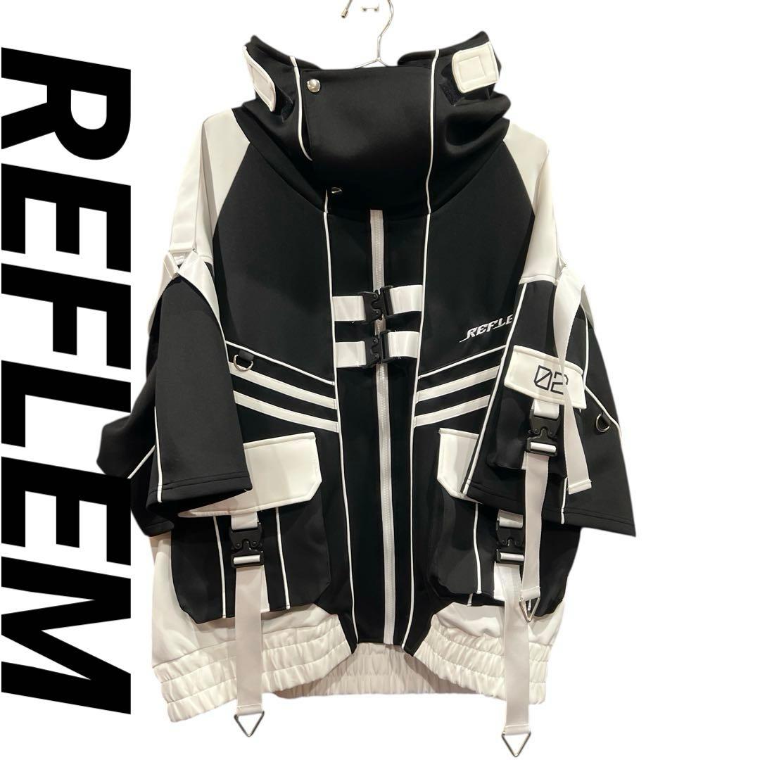 (￣∀￣)『REFLEMレフレム』サイバー切替ハイネックジャージパーカー