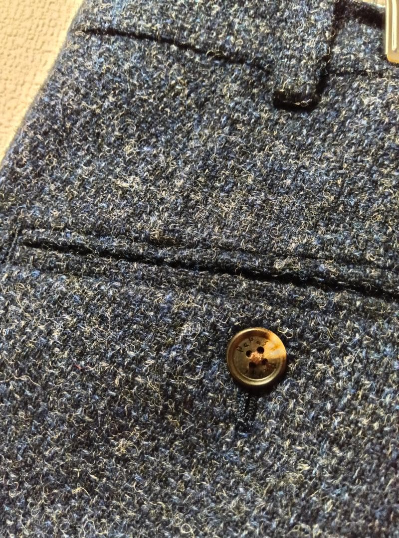 【美品】Papas Mサイズ(38) ウール混紡 ダークブルー