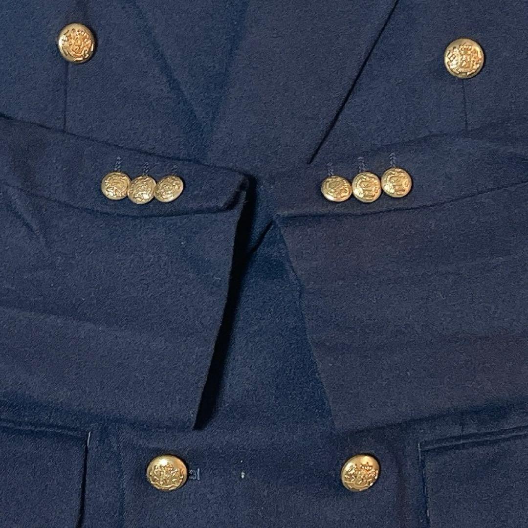 【美品】シップス SHIPS 紺ブレ 金ボタン ダブル ウール ジャケット M