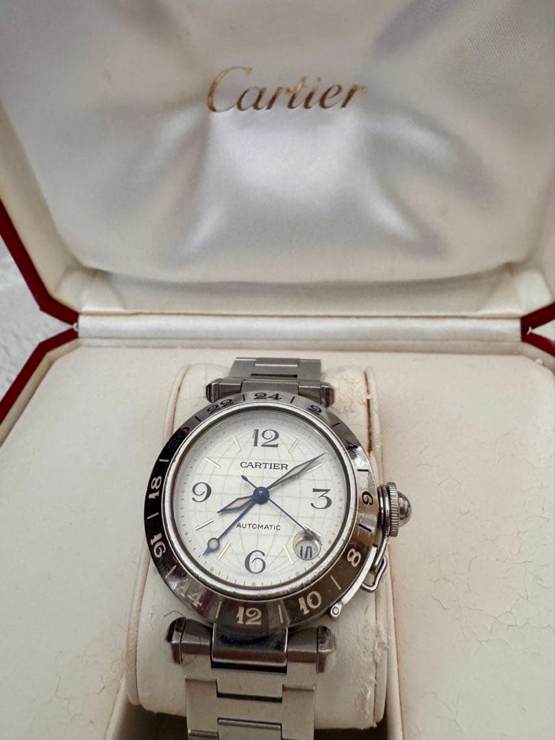カルティエ パシャC メリディアン GMT 自動巻き時計 Cartier