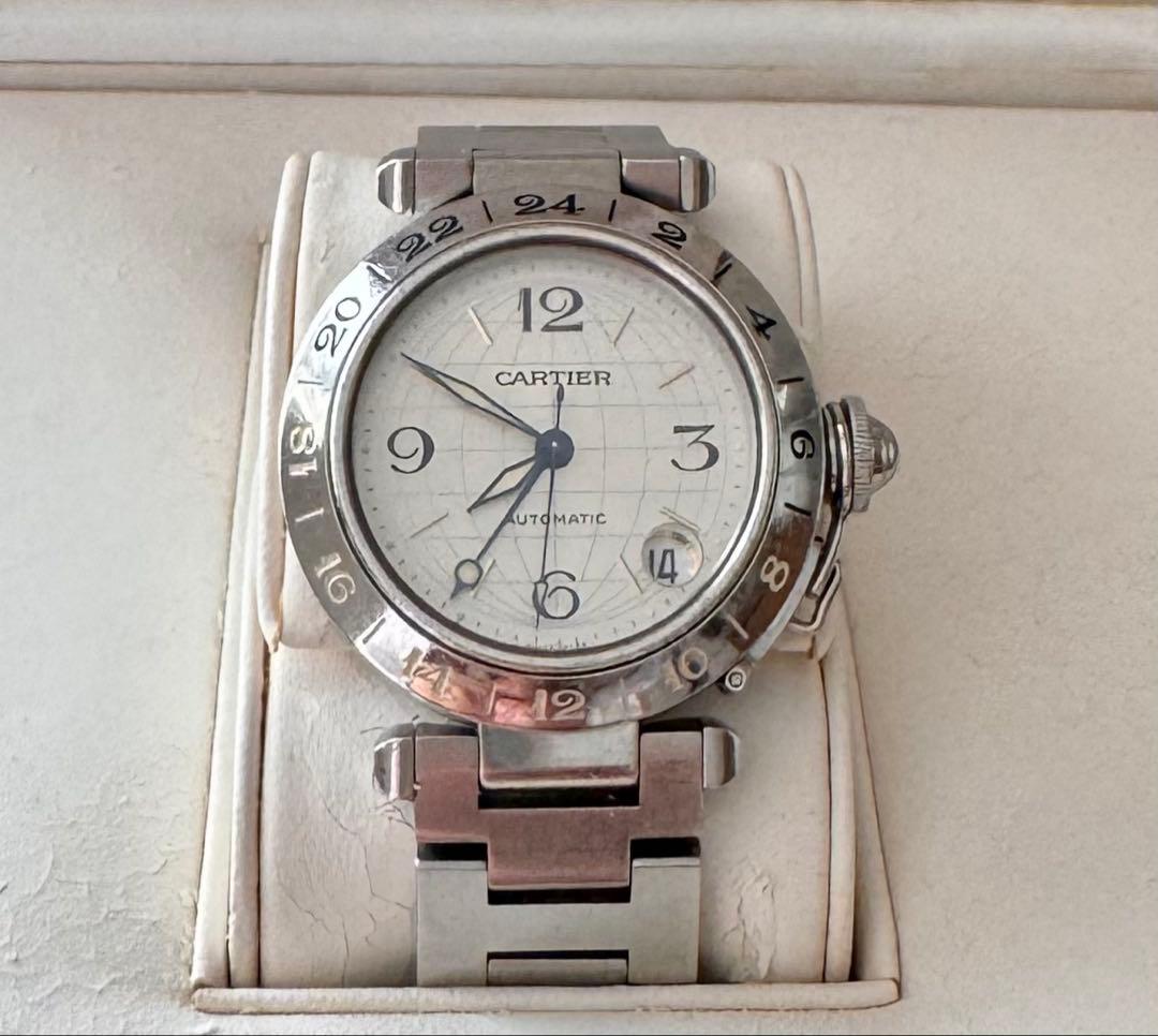カルティエ パシャC メリディアン GMT 自動巻き時計 Cartier