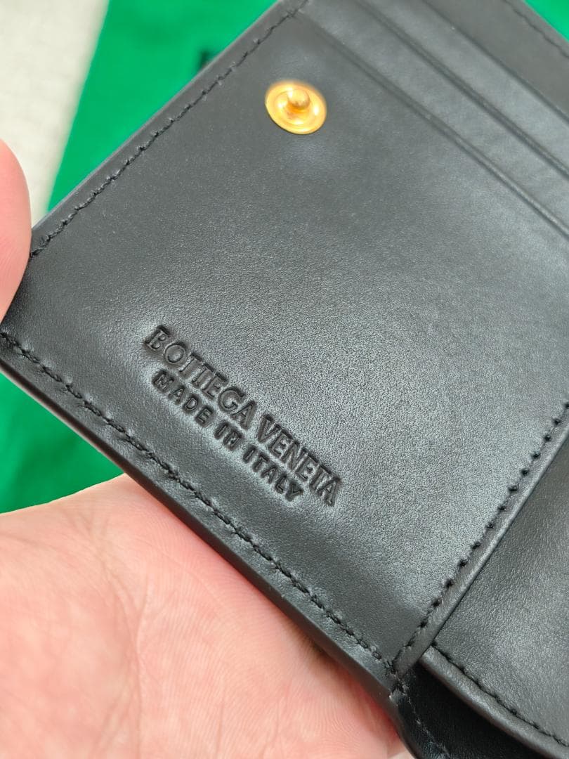 ブラック★二つ折り財布 ボッテガヴェネタ さいふ BOTTEGA VENETA