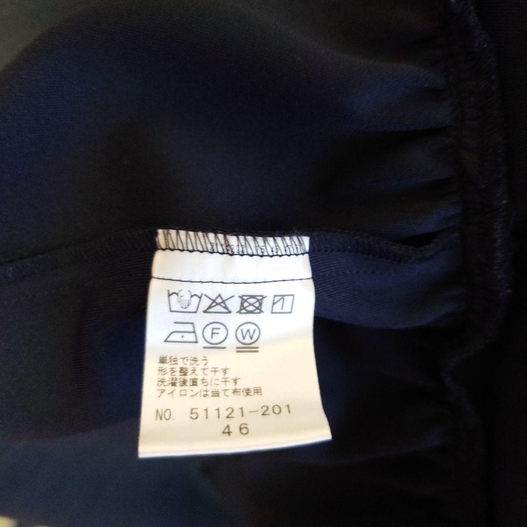 美品 大きいサイズ ♥ローズティアラ♥ フリルチュニック46ネイビー