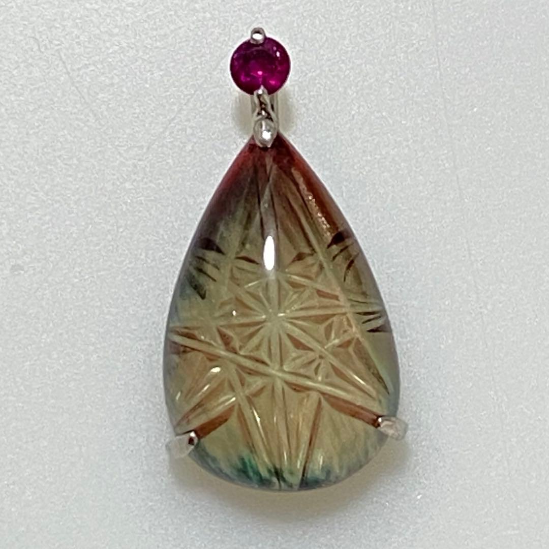 0*8様 甲州貴石切子　ペンダントトップ　シミズ貴石