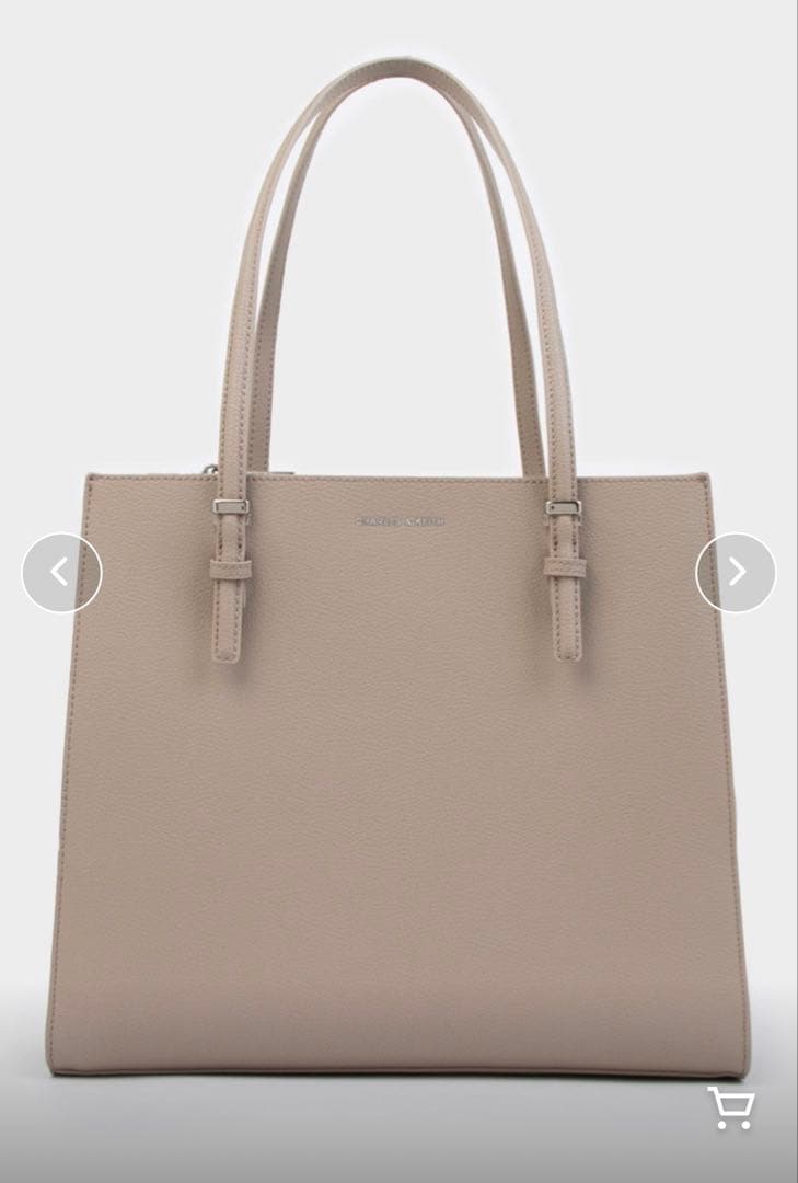 【美品】ベージュトートバッグCharles&keith