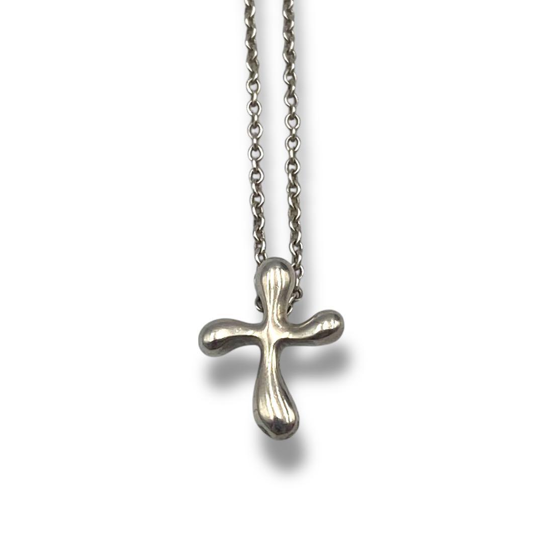極美品 TIFFANY ティファニー ネックレス 十字架 クロス 小ぶり925