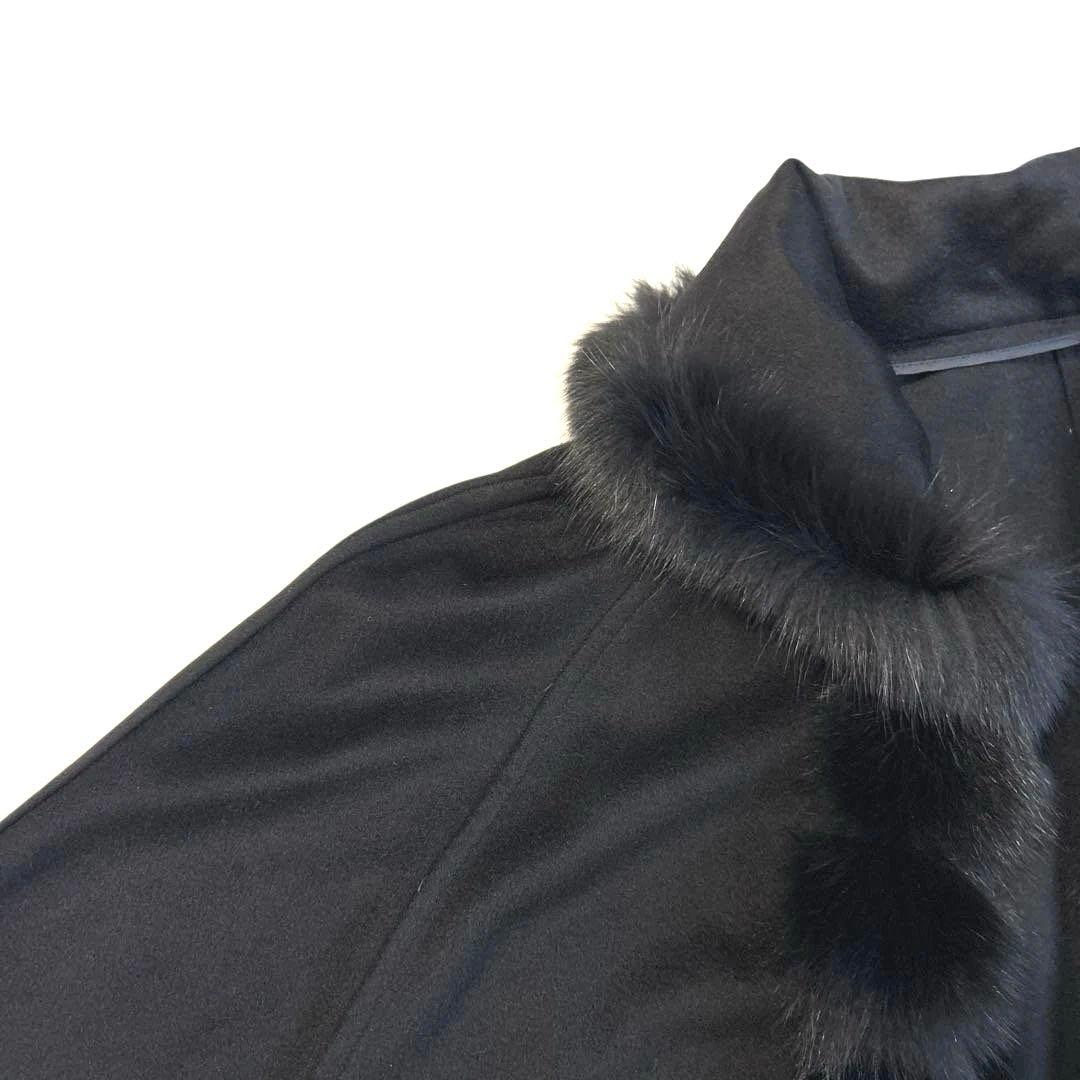 極美品✨LAVITA ポンチョ ケープ カシミヤ100% ブルーフォックス 40
